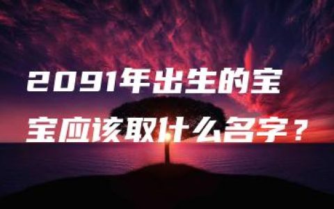 2091年出生的宝宝应该取什么名字？