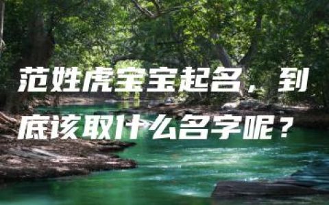 范姓虎宝宝起名，到底该取什么名字呢？