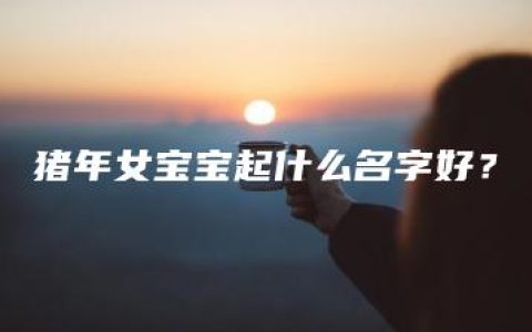 猪年女宝宝起什么名字好？