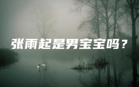 张雨起是男宝宝吗？