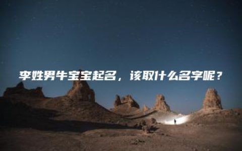 李姓男牛宝宝起名，该取什么名字呢？