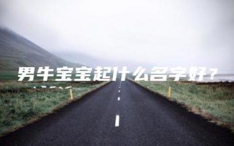 男牛宝宝起什么名字好？