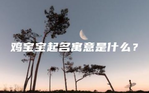 鸡宝宝起名寓意是什么？