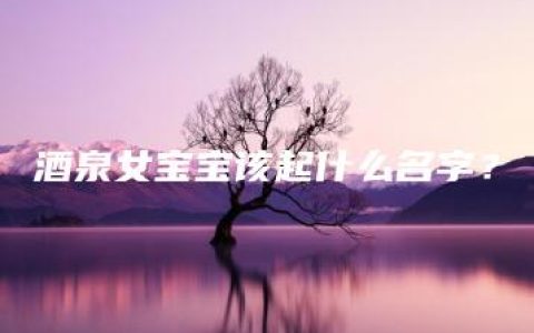 酒泉女宝宝该起什么名字？