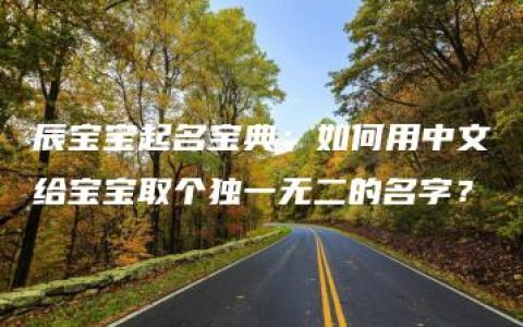 辰宝宝起名宝典：如何用中文给宝宝取个独一无二的名字？