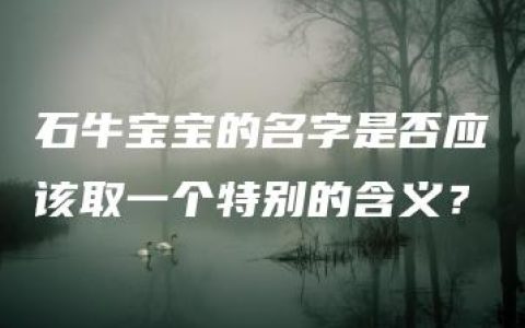 石牛宝宝的名字是否应该取一个特别的含义？