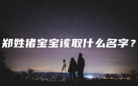 郑姓猪宝宝该取什么名字？