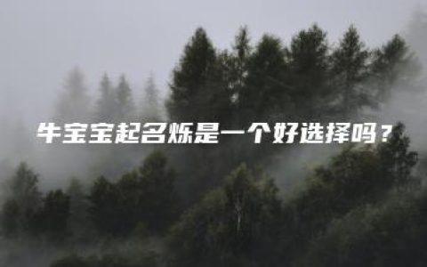 牛宝宝起名烁是一个好选择吗？