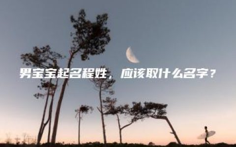 男宝宝起名程姓，应该取什么名字？