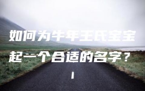 如何为牛年王氏宝宝起一个合适的名字？