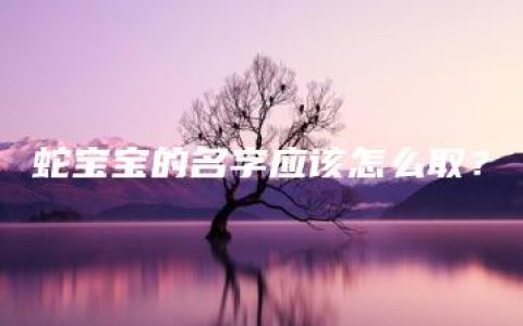 蛇宝宝的名字应该怎么取？