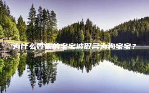 为什么姓朱的宝宝被取名为狗宝宝？