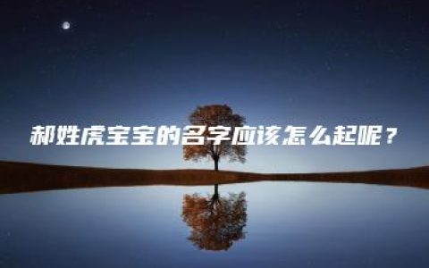 郝姓虎宝宝的名字应该怎么起呢？