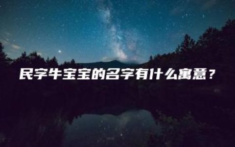 民字牛宝宝的名字有什么寓意？