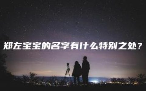 郑左宝宝的名字有什么特别之处？