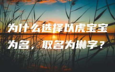 为什么选择以虎宝宝为名，取名为琳字？