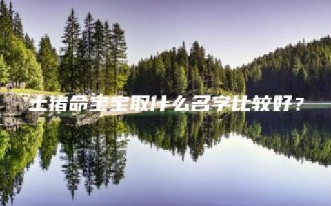 土猪命宝宝取什么名字比较好？