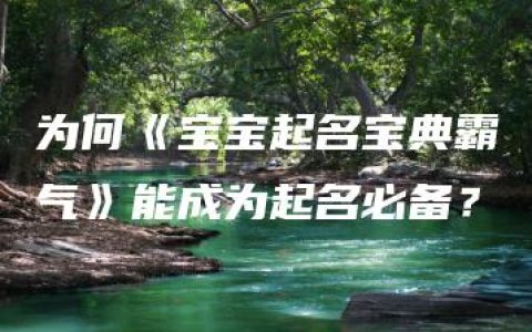 为何《宝宝起名宝典霸气》能成为起名必备？