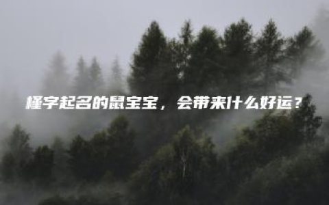 槿字起名的鼠宝宝，会带来什么好运？