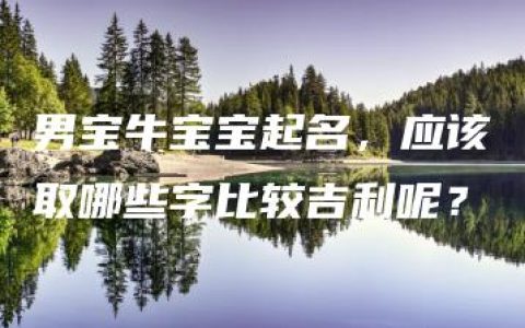 男宝牛宝宝起名，应该取哪些字比较吉利呢？