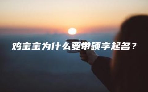 鸡宝宝为什么要带硕字起名？