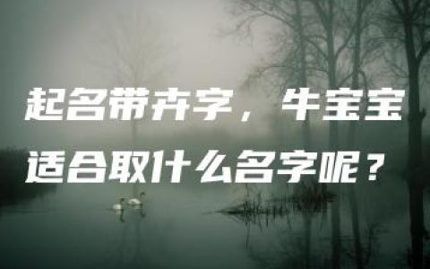 起名带卉字，牛宝宝适合取什么名字呢？