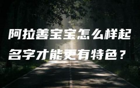 阿拉善宝宝怎么样起名字才能更有特色？