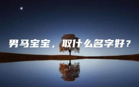 男马宝宝，取什么名字好？