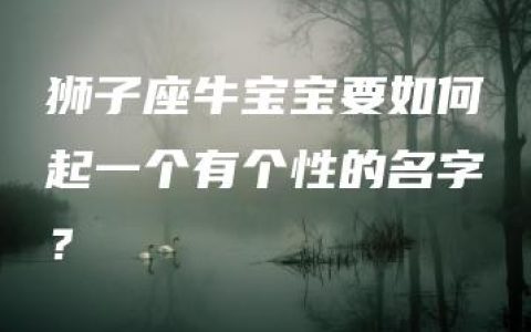 狮子座牛宝宝要如何起一个有个性的名字？