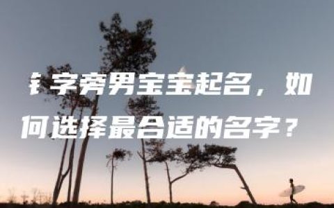 钅字旁男宝宝起名，如何选择最合适的名字？