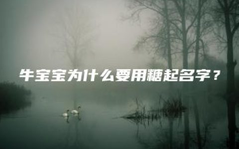 牛宝宝为什么要用糖起名字？