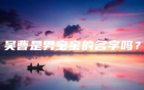 吴曹是男宝宝的名字吗？