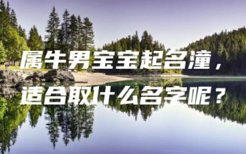 属牛男宝宝起名潼，适合取什么名字呢？