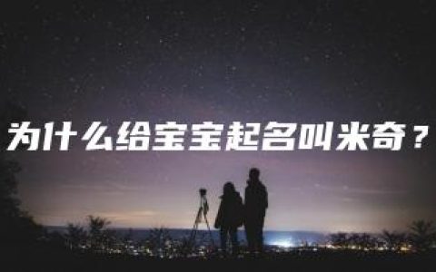 为什么给宝宝起名叫米奇？