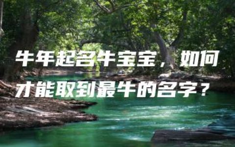 牛年起名牛宝宝，如何才能取到最牛的名字？