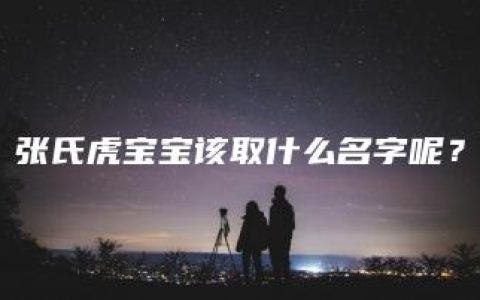 张氏虎宝宝该取什么名字呢？