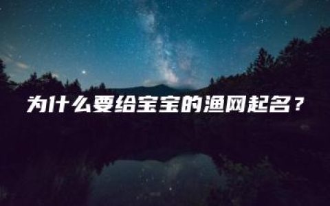 为什么要给宝宝的渔网起名？