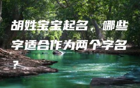 胡姓宝宝起名，哪些字适合作为两个字名？