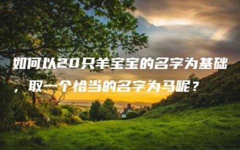 如何以20只羊宝宝的名字为基础，取一个恰当的名字为马呢？