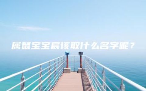 属鼠宝宝宸该取什么名字呢？