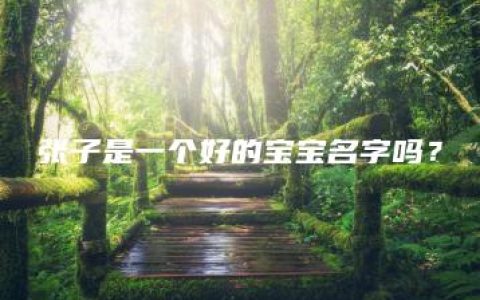 张子是一个好的宝宝名字吗？