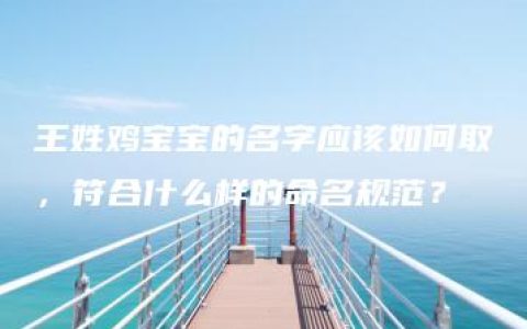 王姓鸡宝宝的名字应该如何取，符合什么样的命名规范？