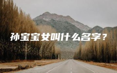 孙宝宝女叫什么名字？