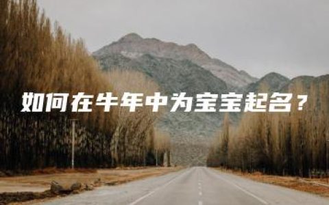 如何在牛年中为宝宝起名？