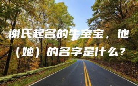 谢氏起名的牛宝宝，他（她）的名字是什么？