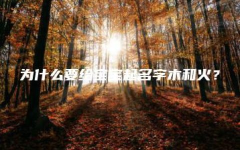 为什么要给宝宝起名字木和火？