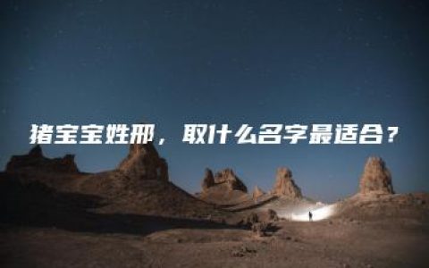 猪宝宝姓邢，取什么名字最适合？