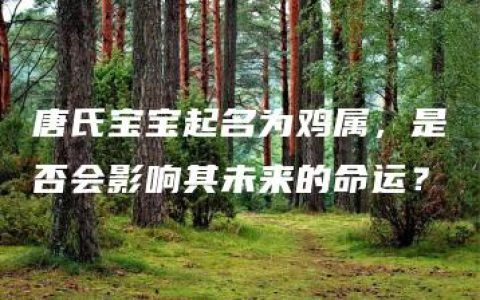 唐氏宝宝起名为鸡属，是否会影响其未来的命运？