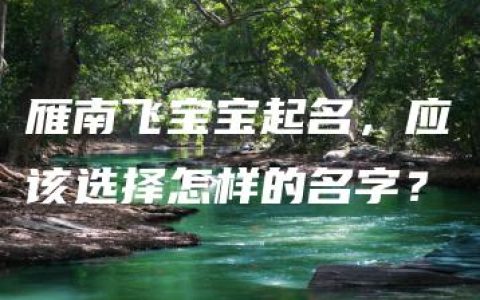 雁南飞宝宝起名，应该选择怎样的名字？