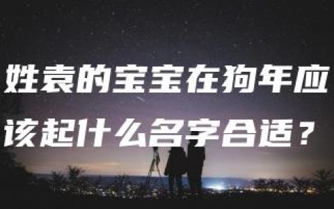 姓袁的宝宝在狗年应该起什么名字合适？